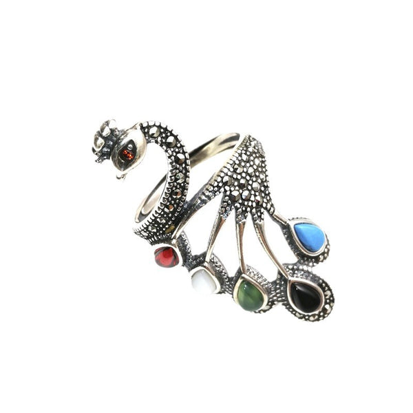 Peacock Ring Women's Retro Exaggerated Open Phoenix Index Finger Ring