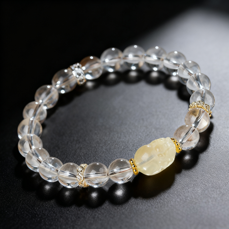 Wholesale Natural Ice Transparent White Crystal Aquamarine Magic Box Bowknot Bracelet Fresh Fashion Elegant Women's Bracelet